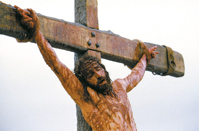 The crucifixion scene from Mel Gibson's film "The Passion of the Christ" (2004)